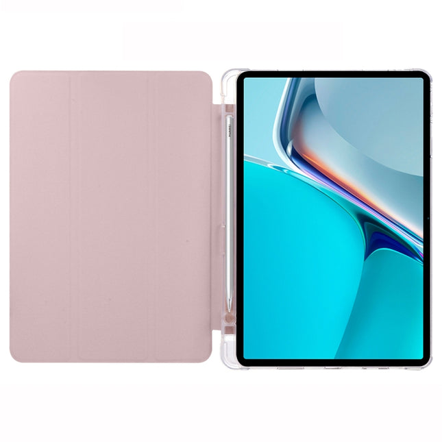 3-folding Transparent TPU Smart Leather Tablet Case, For Huawei MatePad 11 2021