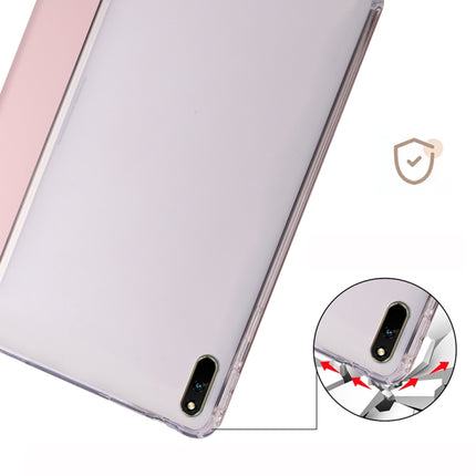 3-folding Transparent TPU Smart Leather Tablet Case, For Huawei MatePad 11 2021