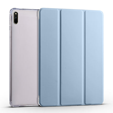 3-folding Transparent TPU Smart Leather Tablet Case, For Huawei MatePad 11 2021
