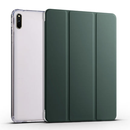3-folding Transparent TPU Smart Leather Tablet Case, For Huawei MatePad 11 2021