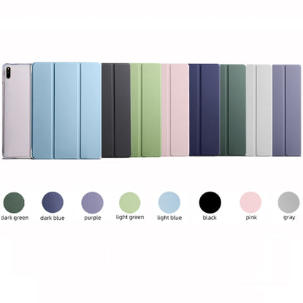 3-folding Transparent TPU Smart Leather Tablet Case, For Huawei MatePad 11 2021