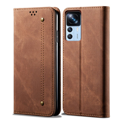 Denim Texture  Horizontal Flip Leather Phone Case, For Xiaomi 12T/12T Pro/Redmi K50 Ultra