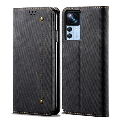 Denim Texture  Horizontal Flip Leather Phone Case, For Xiaomi 12T/12T Pro/Redmi K50 Ultra