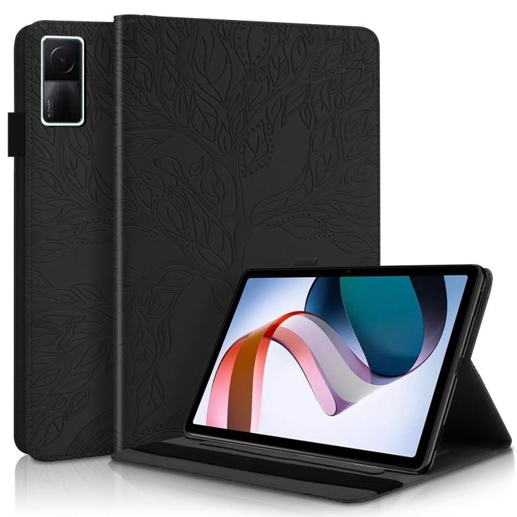 Life Tree Series Horizontal Flip Leather Case with Holder