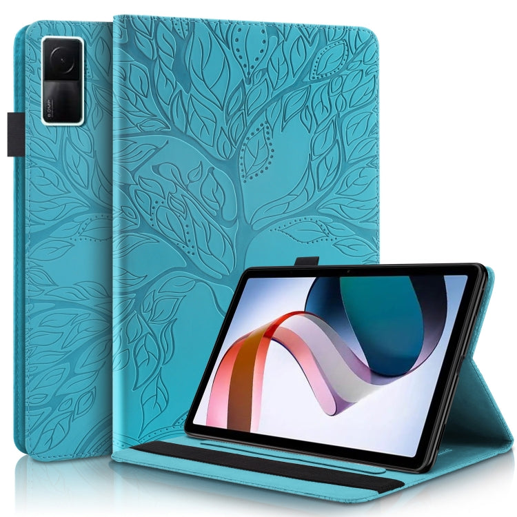 Life Tree Series Horizontal Flip Leather Case with Holder