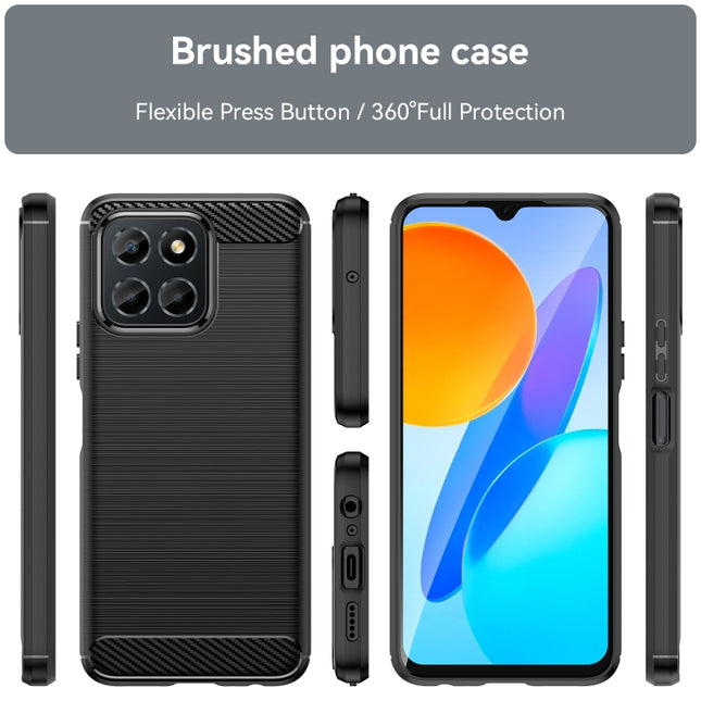 Brushed Texture Carbon Fiber TPU Phone Case, For Honor Play 30, For Samsung Galaxy A14 5G, For Realme C30, For Realme C30s, For Realme C33, For Realme Narzo 50i Prime