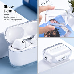 For AirPods Pro 2 Earphone Transparent PC Protective Case, PC