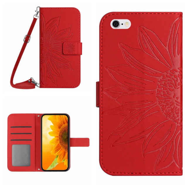 Skin Feel Sun Flower Pattern Flip Leather Phone Case, For iPhone 6, For iPhone 6s Plus