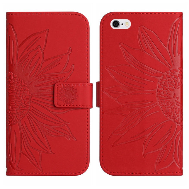 Skin Feel Sun Flower Pattern Flip Leather Phone Case, For iPhone 6, For iPhone 6s Plus