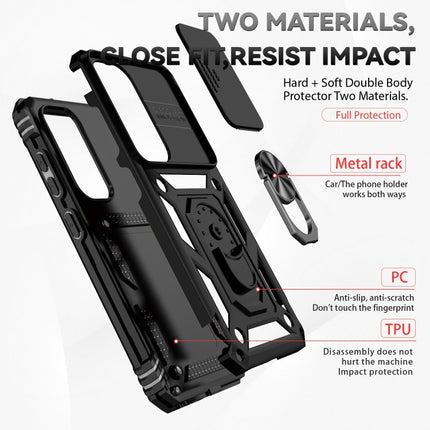Sliding Camshield Holder Phone Case, For Samsung Galaxy S23 5G, For Samsung Galaxy S23+ 5G, For Samsung Galaxy S23 Ultra 5G
