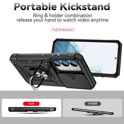 Sliding Camshield Holder Phone Case, For Samsung Galaxy S23 5G, For Samsung Galaxy S23+ 5G, For Samsung Galaxy S23 Ultra 5G