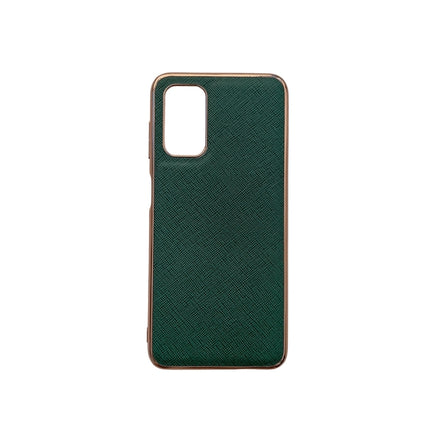 Nano Electroplating Cross Texture Genuine Leather Phone Case, For iPhone 13, For Google Pixel 6 Pro, For Google Pixel 6, For Google Pixel 6a, For Google Pixel 7 5G, For Samsung Galaxy A13 4G