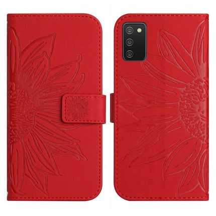 Skin Feel Sun Flower Pattern Flip Leather Phone Case, For Samsung Galaxy A03S 165.85mm, For Samsung Galaxy A03S 166mm