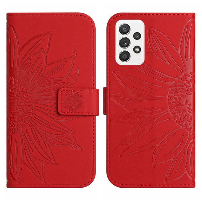 Skin Feel Sun Flower Pattern Flip Leather Phone Case, For Samsung Galaxy A33 5G, For Samsung Galaxy A40