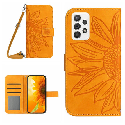 Skin Feel Sun Flower Pattern Flip Leather Phone Case, For Samsung Galaxy A53 5G, For Samsung Galaxy A70/A70S