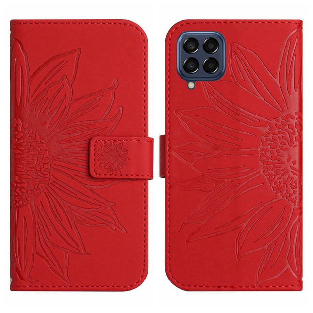 Skin Feel Sun Flower Pattern Flip Leather Phone Case, For Samsung Galaxy M33 5G, For Samsung Galaxy M51