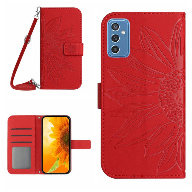 Skin Feel Sun Flower Pattern Flip Leather Phone Case, For Samsung Galaxy M52 5G, For Samsung Galaxy M53 5G