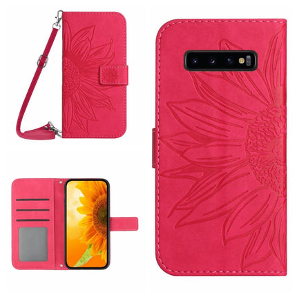 Skin Feel Sun Flower Pattern Flip Leather Phone Case, For Samsung Galaxy S10, For Samsung Galaxy S10+