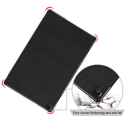 3-folding Magnetic Buckle Custer Texture Leather Smart Tablet Case, For Lenovo Tab M10 10.1 3rd Gen