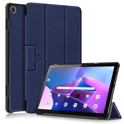 3-folding Magnetic Buckle Custer Texture Leather Smart Tablet Case, For Lenovo Tab M10 10.1 3rd Gen