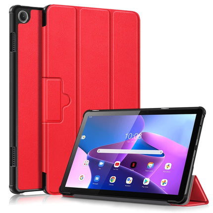 3-folding Magnetic Buckle Custer Texture Leather Smart Tablet Case, For Lenovo Tab M10 10.1 3rd Gen
