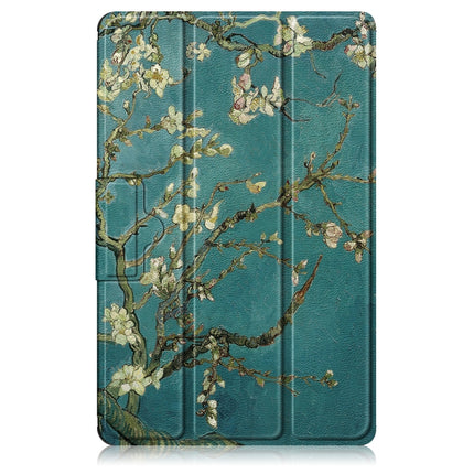 3-folding Magnetic Buckle Coloured Drawing Leather Smart Tablet Case, For Lenovo Tab M10 10.1 3rd Gen