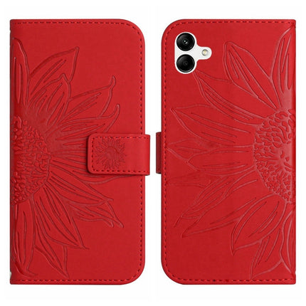 Skin Feel Sun Flower Pattern Flip Leather Phone Case, For Samsung Galaxy A04E