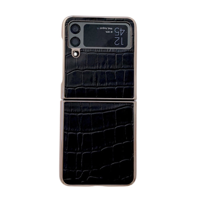 Crocodile Texture Genuine Leather Electroplating Phone Case, For Samsung Galaxy Z Flip4 5G, For Samsung Galaxy Z Fold3 5G, For Samsung Galaxy Z Fold4 5G, For Xiaomi Mix Fold 2, For Google Pixel 7, For Google Pixel 6