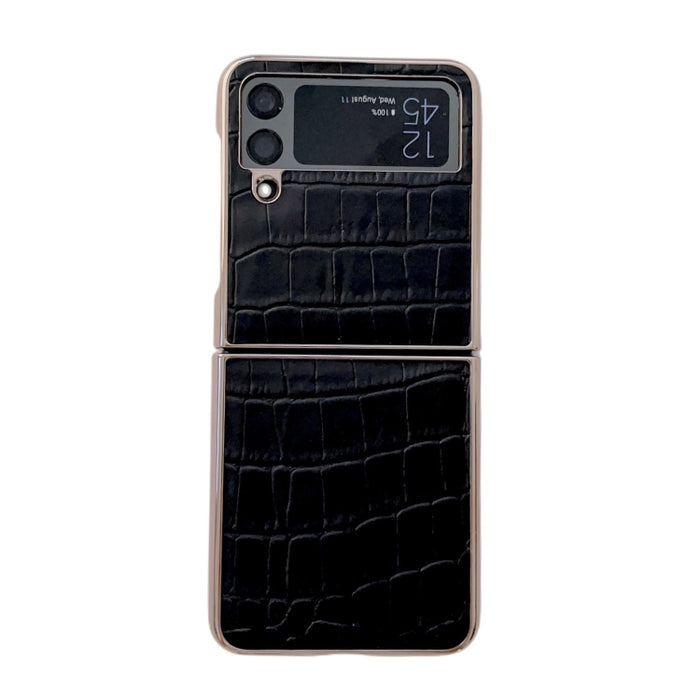 Crocodile Texture Genuine Leather Electroplating Phone Case, For Samsung Galaxy Z Flip4 5G, For Samsung Galaxy Z Fold3 5G, For Samsung Galaxy Z Fold4 5G, For Xiaomi Mix Fold 2, For Google Pixel 7, For Google Pixel 6