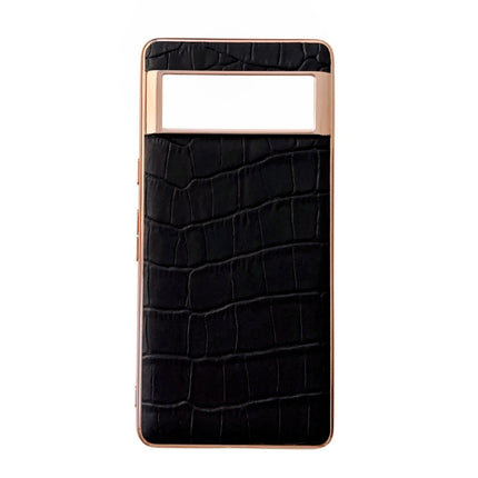 Crocodile Texture Genuine Leather Electroplating Phone Case, For Samsung Galaxy Z Flip4 5G, For Samsung Galaxy Z Fold3 5G, For Samsung Galaxy Z Fold4 5G, For Xiaomi Mix Fold 2, For Google Pixel 7, For Google Pixel 6