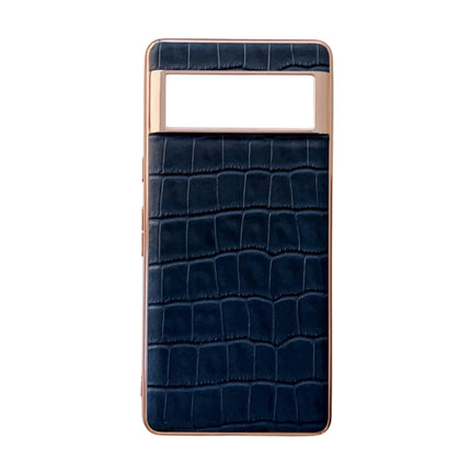Crocodile Texture Genuine Leather Electroplating Phone Case, For Google Pixel 6 Pro, For Google Pixel 6a