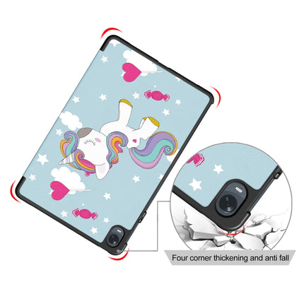 3-folding Magnetic Buckle Coloured Drawing Leather Tablet Case, For Realme Pad Mini 8.7, For OPPO Pad 11 inch
