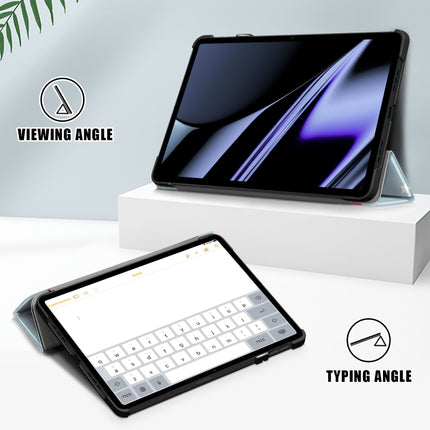 3-folding Magnetic Buckle Coloured Drawing Leather Tablet Case, For Realme Pad Mini 8.7, For OPPO Pad 11 inch