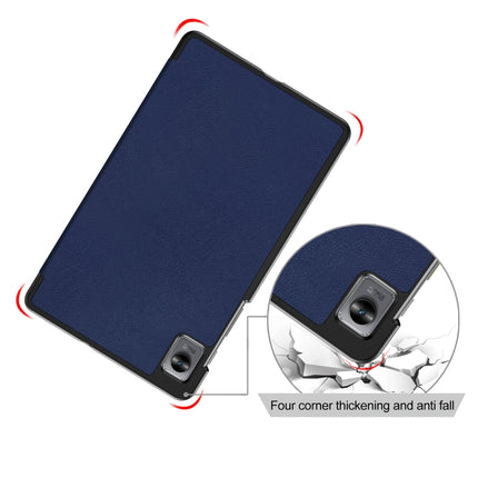 3-folding Magnetic Buckle Custer Texture Leather Tablet Case, For Realme Pad Mini 8.7, For OPPO Pad 11 inch