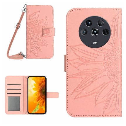 Skin Feel Sun Flower Pattern Flip Leather Phone Case, For Honor Magic4, For Honor Magic4 Lite 5G