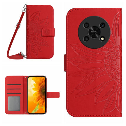 Skin Feel Sun Flower Pattern Flip Leather Phone Case, For Honor Magic4, For Honor Magic4 Lite 5G