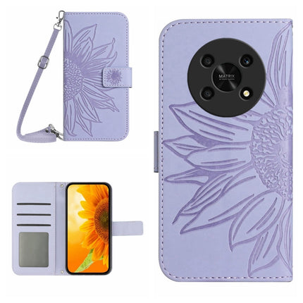 Skin Feel Sun Flower Pattern Flip Leather Phone Case, For Honor Magic4, For Honor Magic4 Lite 5G