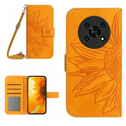 Skin Feel Sun Flower Pattern Flip Leather Phone Case, For Honor Magic4, For Honor Magic4 Lite 5G