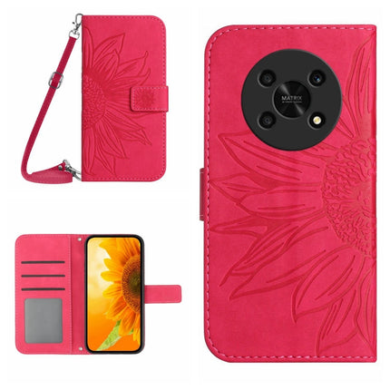 Skin Feel Sun Flower Pattern Flip Leather Phone Case, For Honor Magic4, For Honor Magic4 Lite 5G