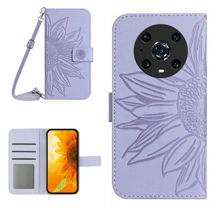 Skin Feel Sun Flower Pattern Flip Leather Phone Case, For Honor Magic4 Pro, For Huawei P20