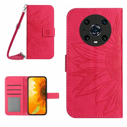 Skin Feel Sun Flower Pattern Flip Leather Phone Case, For Honor Magic4 Pro, For Huawei P20