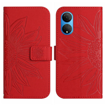 Skin Feel Sun Flower Pattern Flip Leather Phone Case, For Honor X7, For Huawei P20 Lite