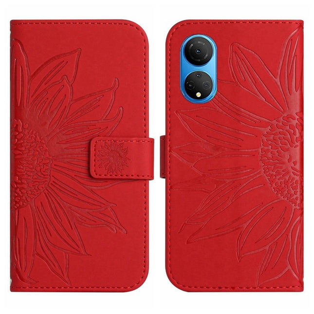 Skin Feel Sun Flower Pattern Flip Leather Phone Case, For Honor X7, For Huawei P20 Lite