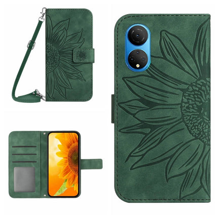 Skin Feel Sun Flower Pattern Flip Leather Phone Case, For Honor X7, For Huawei P20 Lite