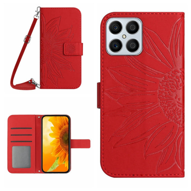 Skin Feel Sun Flower Pattern Flip Leather Phone Case, For Honor X8, For Huawei P20 Pro