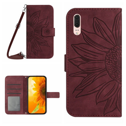 Skin Feel Sun Flower Pattern Flip Leather Phone Case, For Honor Magic4 Pro, For Huawei P20