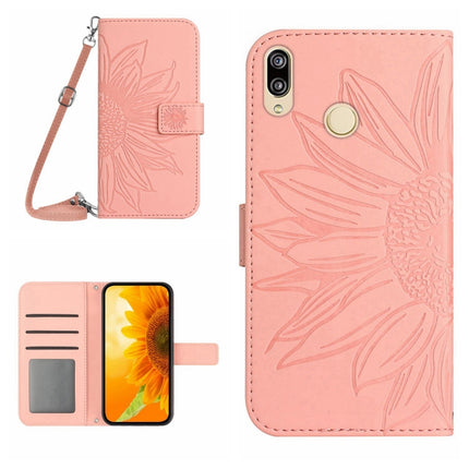 Skin Feel Sun Flower Pattern Flip Leather Phone Case, For Honor X7, For Huawei P20 Lite
