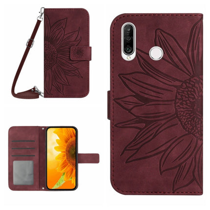 Skin Feel Sun Flower Pattern Flip Leather Phone Case, For Huawei P30, For Huawei P30 Lite