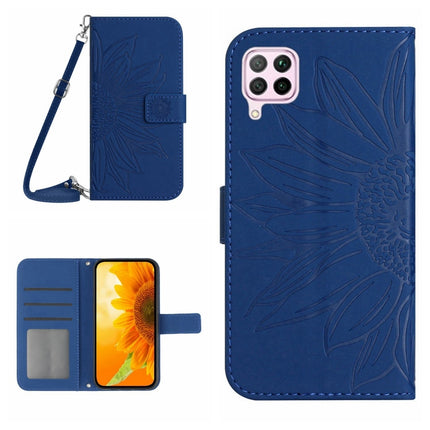 Skin Feel Sun Flower Pattern Flip Leather Phone Case, For Huawei P40 Lite, For Huawei P40 Lite 5G