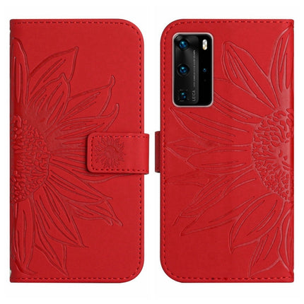 Skin Feel Sun Flower Pattern Flip Leather Phone Case, For Huawei P40 Pro, For Huawei P50